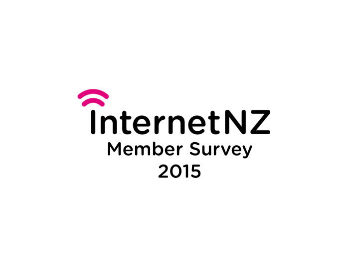 member survey 2015 survey method