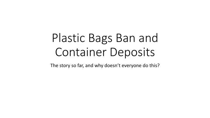 container deposits