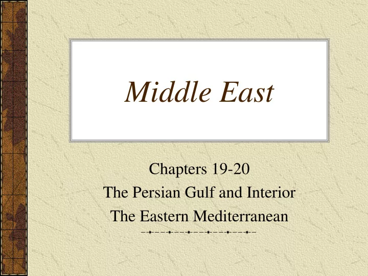 middle east