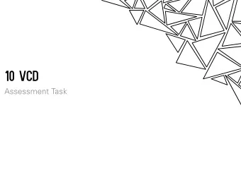 10 VCD  Assessment Task  Objective:  Using illustrator you are going to create a  personal logo to