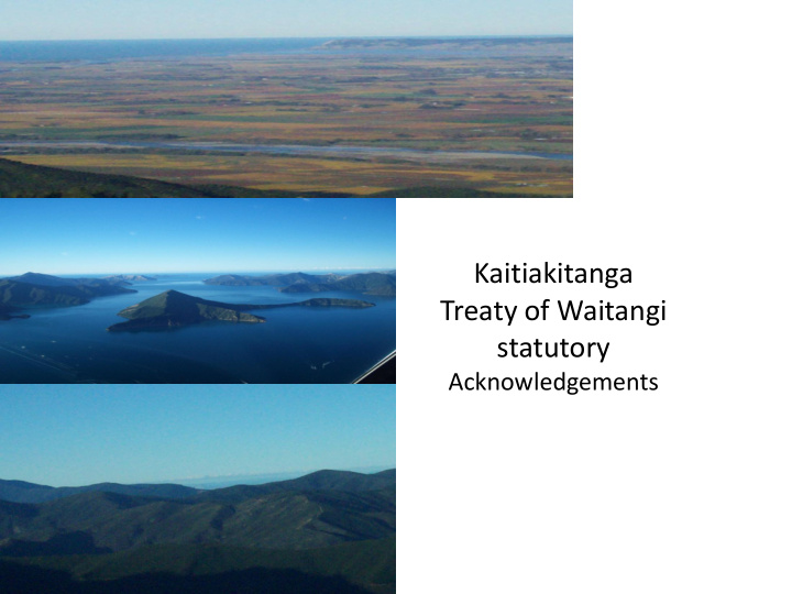 kaitiakitanga treaty of waitangi statutory