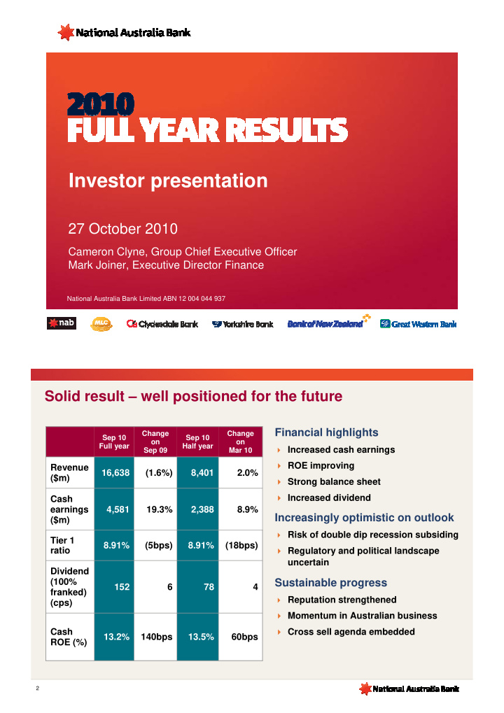 investor presentation