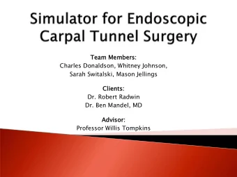 Team  am Member  ers:  Charles Donaldson, Whitney Johnson,  Sarah Switalski, Mason Jellings