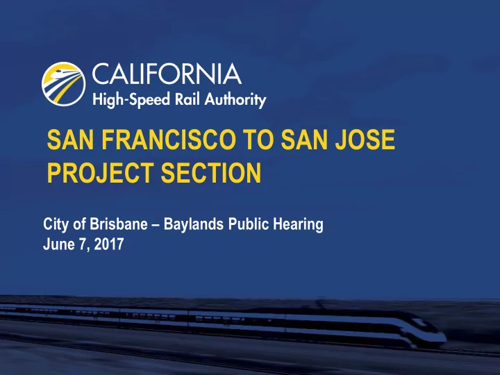 san francisco to san jose