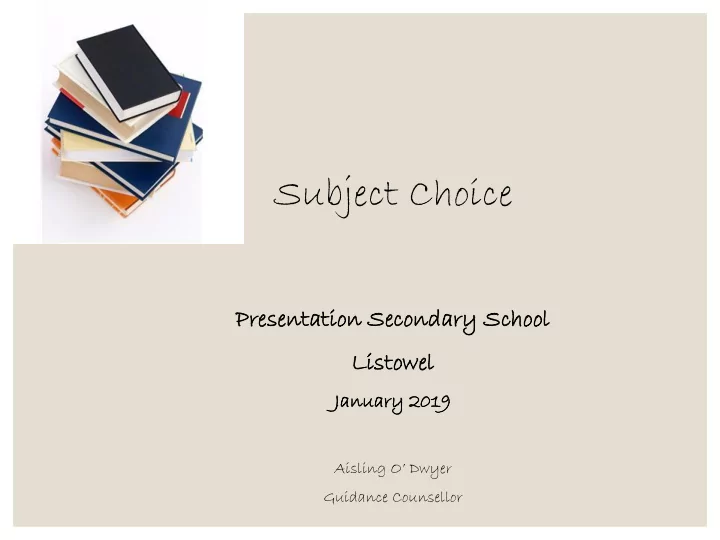 subject choice