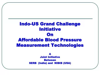 On  On  Affor  Affordable  dable Blood  Blood Pressure  Pressure  Measurement Techn  Measurement