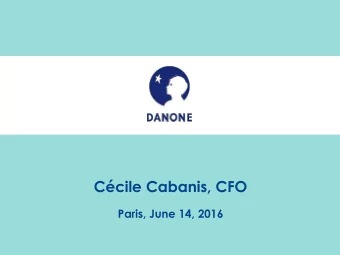 Ccile Cabanis, CFO  Paris, June 14, 2016  DISCLAIMER  This document contains certain