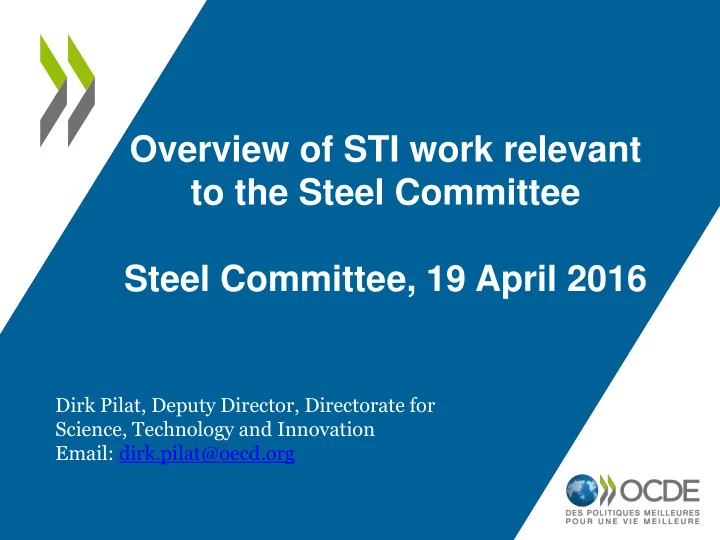 to the steel committee