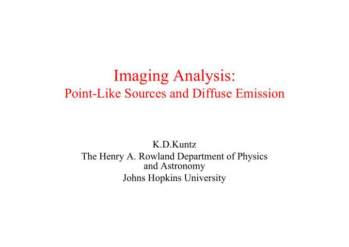 imaging analysis