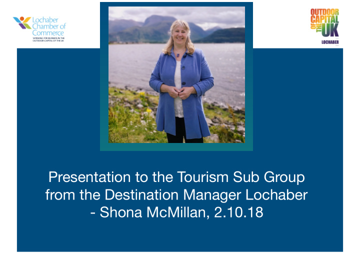 presentation to the tourism sub group from the