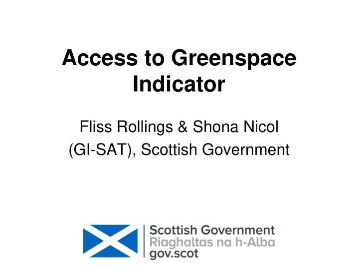 access to greenspace