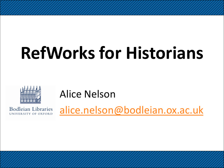 refworks for historians