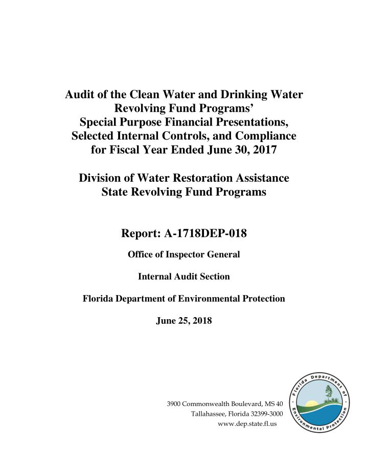 audit of the clean water and drinking water revolving