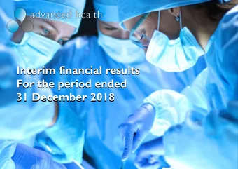 For the period ended  For the period ended  31 December 2018  31 December 2018  Operational