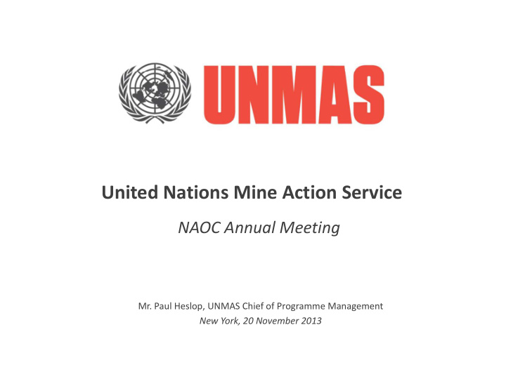 united nations mine action service