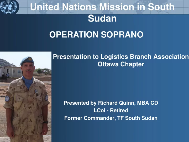 united nations mission in south sudan
