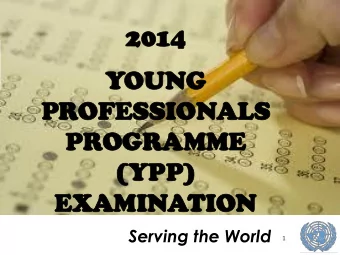 20  2014  4  YOUN  OUNG  G  PROF  PR  OFESSION  ESSIONAL  ALS  S  PR  PROG  OGRAMME  RAMME  (YP