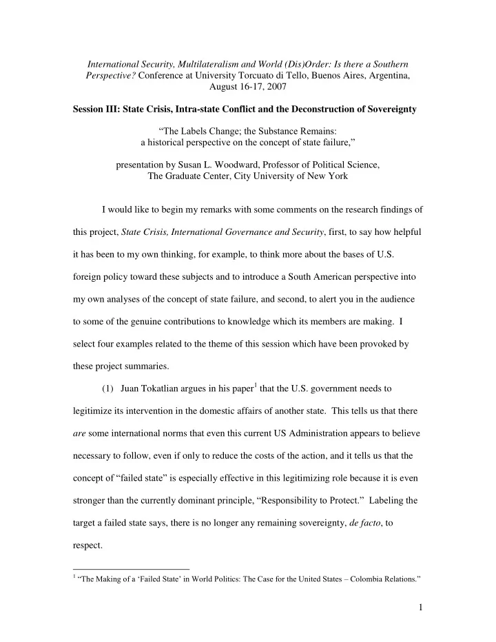 international security multilateralism and world dis