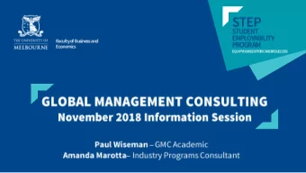 A Capstone experience  Level-3 Management subject  12.5 points credit    Intensive