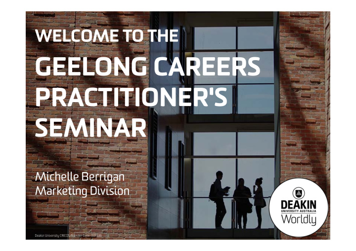 geelong careers practitioner s seminar