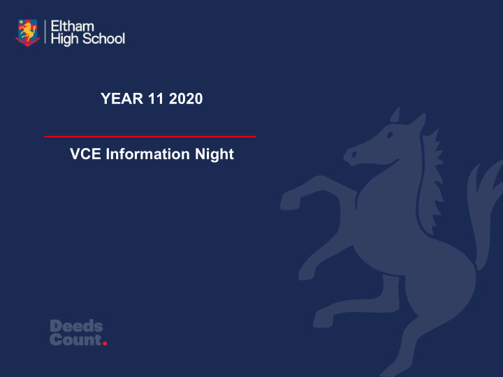 year 11 2020 vce information night