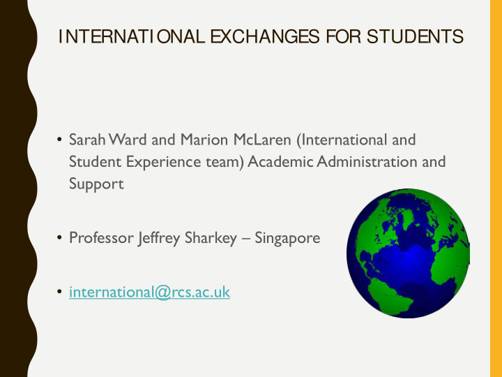 international exchanges for students
