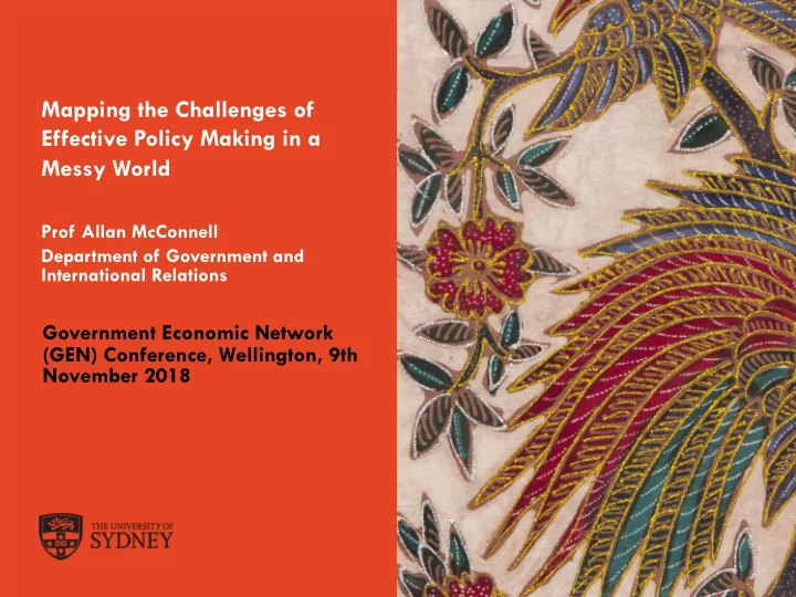 mapping the challenges of effective policy making in a