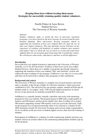 Keeping them keen without treating them mean:  Strategies for successfully retaining quality