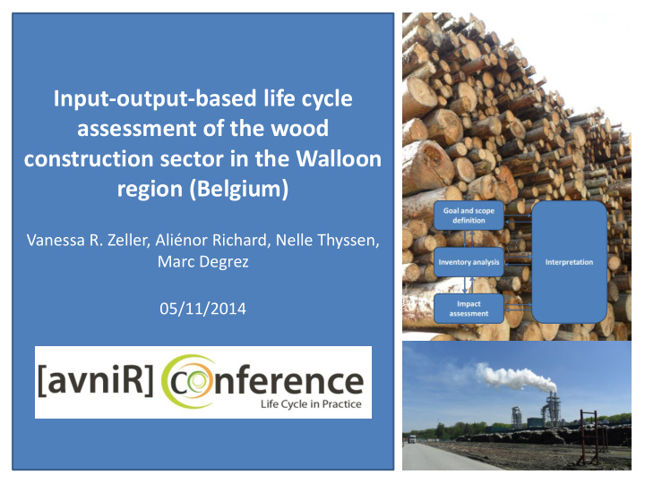 input output based life cycle assessment of the wood