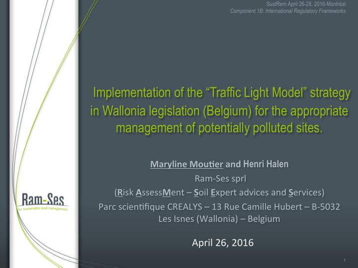 implementation of the traffic light model strategy in