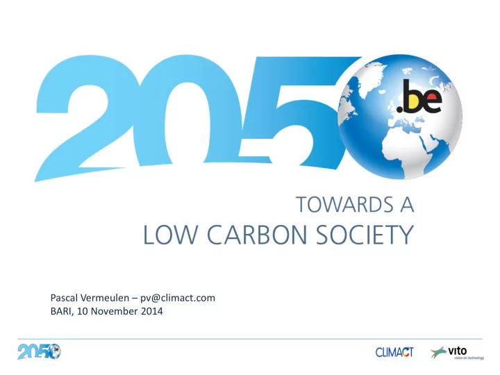 pascal vermeulen pv climact com bari 10 november 2014