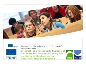 Tem pus 5 1 7 2 0 0 - Tem pus-1 -2 0 1 1 -1 -BE-  Tem pus-SMGR  Establishing and capacity building