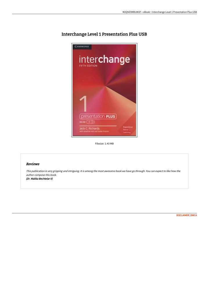 interchange level 1 presentation plus usb interchange