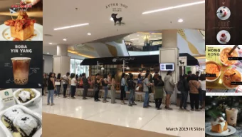 March 2019 IR Slides  1  2018 Management Highlights  2018 Performance  Quality and Right