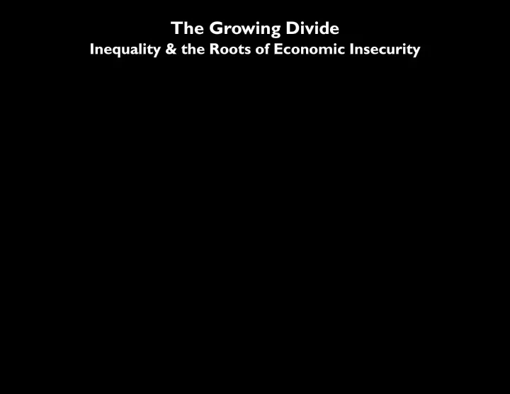 the growing divide