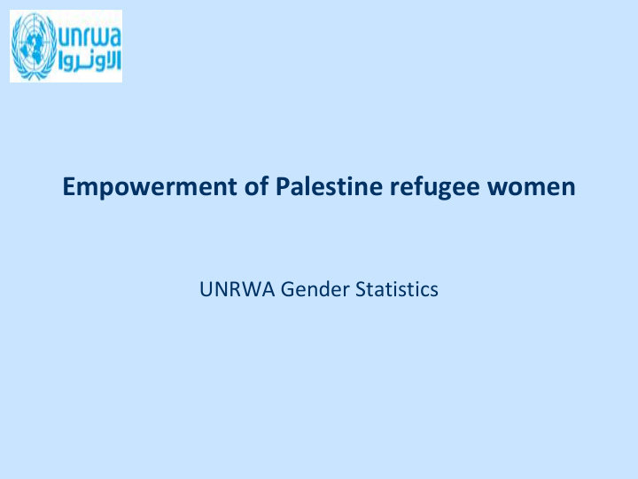empowerment of palestine refugee women