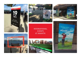 INTERNATIONAL  EVENTS  AT ANAHITA  INTERNATIONAL EVENTS  AT ANAHITA  BAGAFIVE  LAUNCHING OF