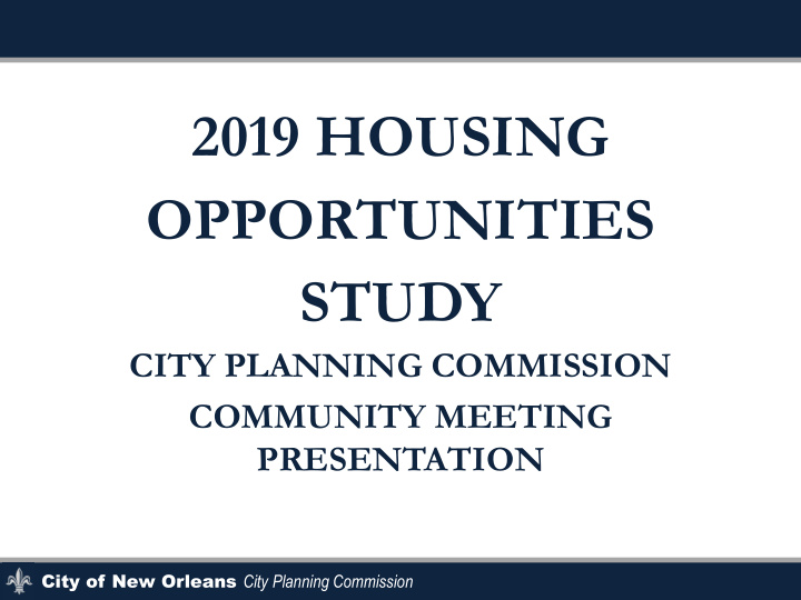 2019 housing opportunities study