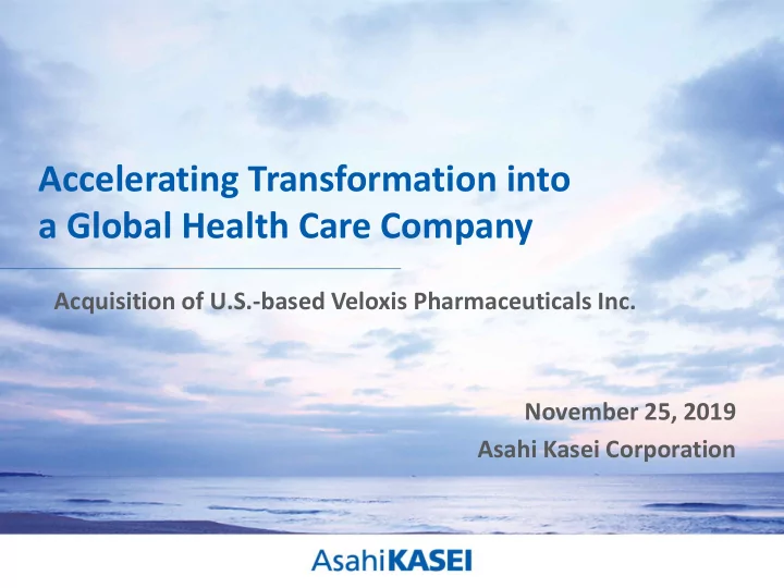 accelerating transformation into
