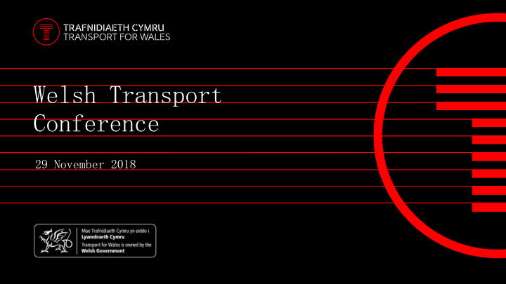 welsh transport conference