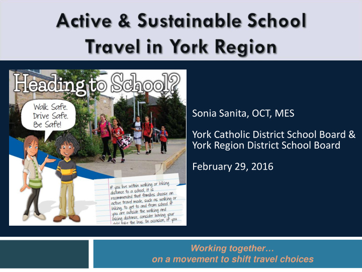 sonia sanita oct mes york catholic district school board
