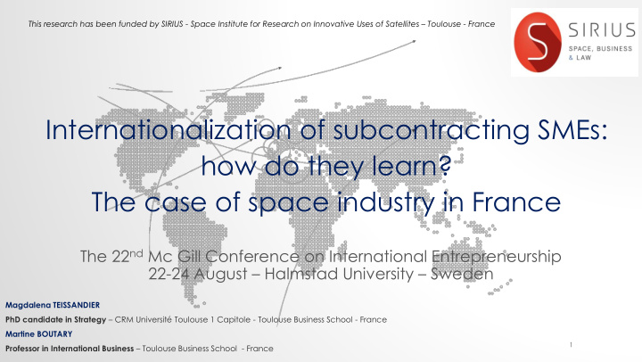 internationalization of subcontracting smes how do they