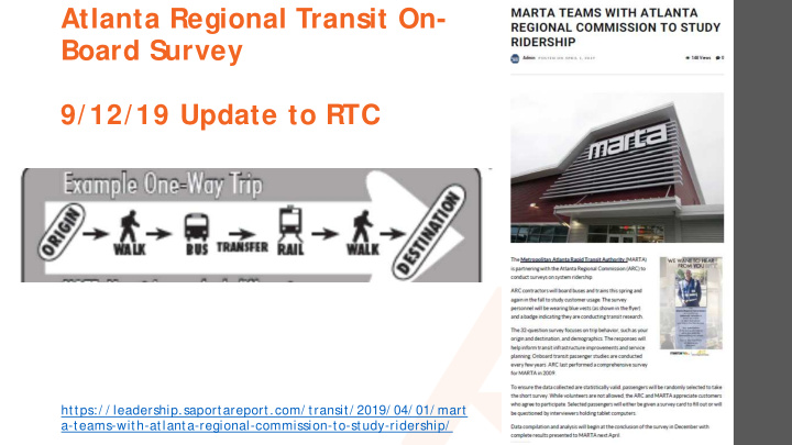 atlanta regional transit on board survey 9 12 19 update