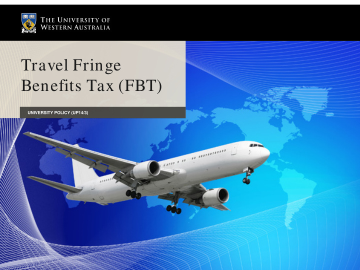 travel fringe benefits tax fbt