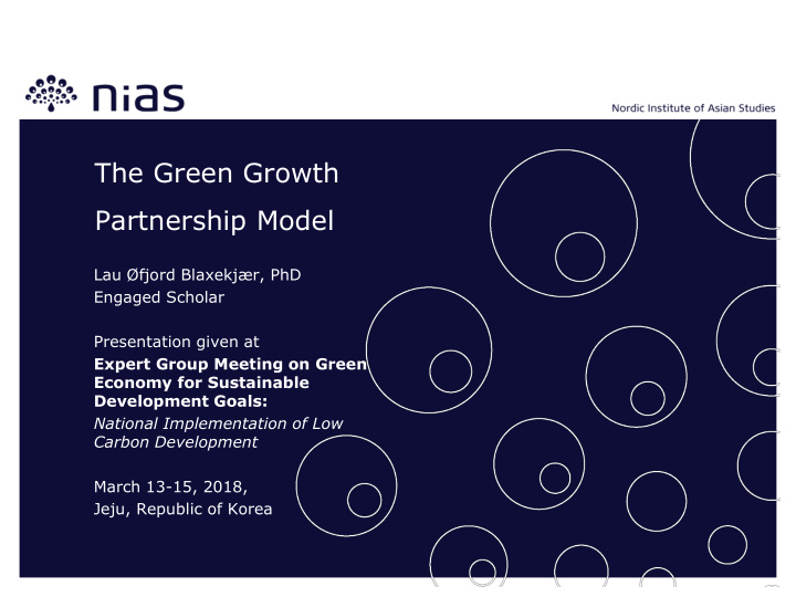 the green growth partnership model