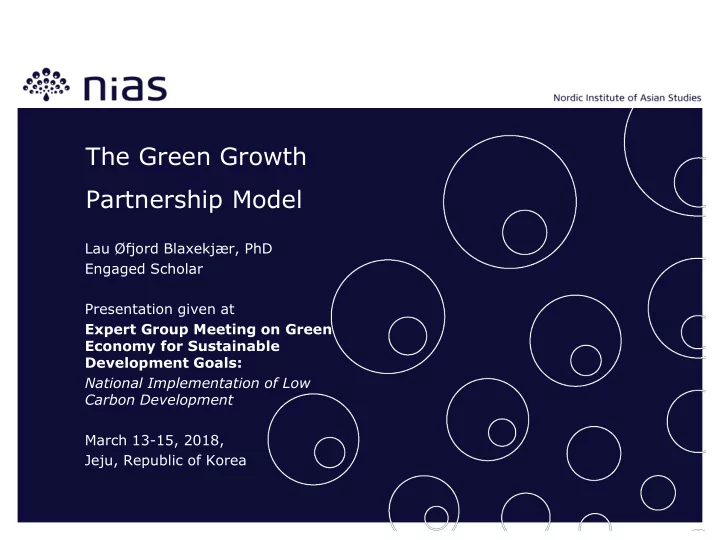 the green growth partnership model