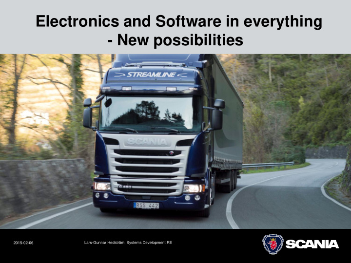 electronics and software in everything new possibilities