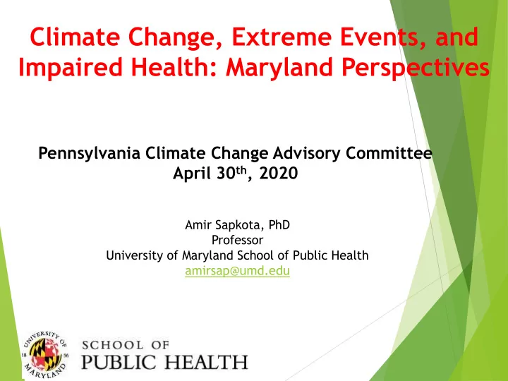 impaired health maryland perspectives