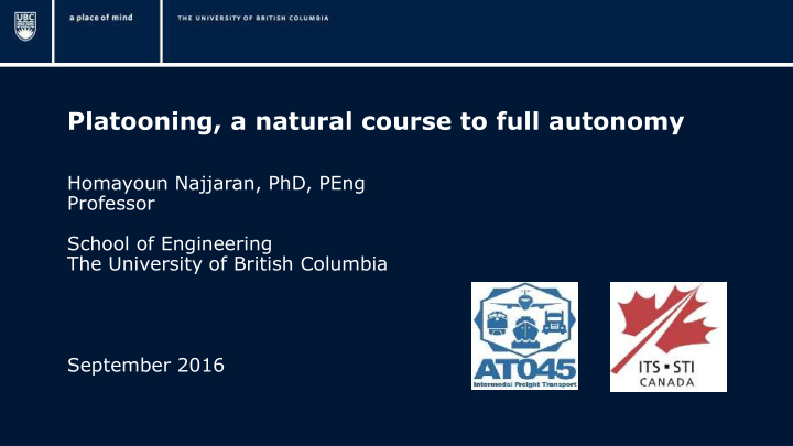platooning a natural course to full autonomy