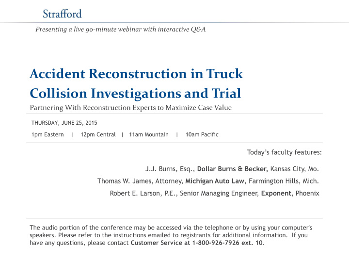 collision investigations and trial